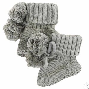 Caden Lane Knit Pom Pom Baby Booties